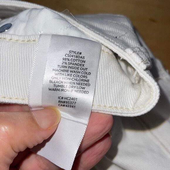 Sanctuary Womens High Rise Front Slit Denim Midi Pencil Skirt White Size 24 NWT - Picture 9 of 12